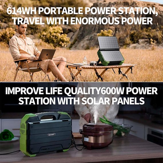 Портативная электростанция Browey Solar Panel 22w PN-600 EU Version 600W green (000009151), изображение 5