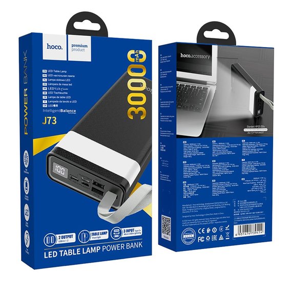 Повербанк HOCO J73 30000 mah Black (000006756), Колір: Чорний, зображення 5