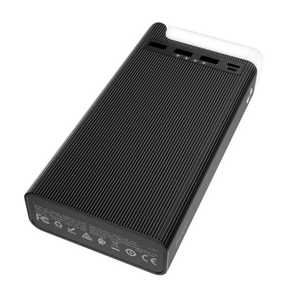 Повербанк HOCO Jove table lamp J62 30000 mAh Black (000005197), изображение 3