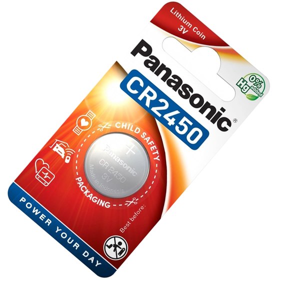 Батарейка Panasonic CR 2450 BLI 1 LITHIUM (CR-2450EL/1B)