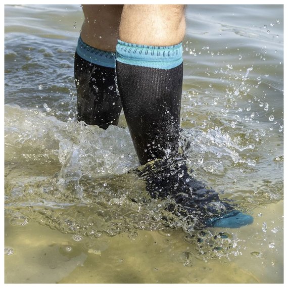 Носки водонепроницаемые Dexshell Wading Green 43-46 черные (DS630WL), изображение 4