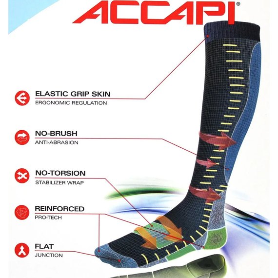 Термошкарпетки Accapi Ski Ergoracing, Black/Lime, 39-41 (ACC H0904.909-II), Розміри: 39-41, Колір: Black/Lime, зображення 2