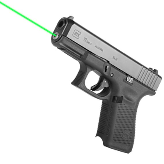Лазерный целеуказатель LaserMax встраиваемый для Glock 19 Gen5 Зеленый (LMS-G5-19G)