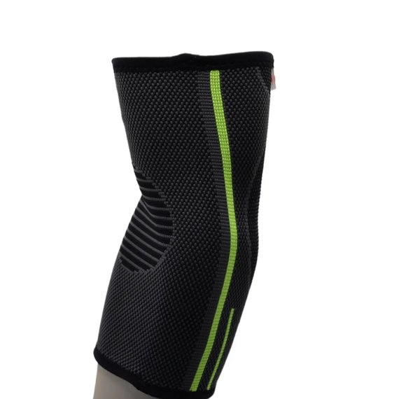 Компрессионный налокотник MadMax MFA-283 3D Compressive elbow support Dark grey/Neon green M (MFA-283_M), Размер: M, изображение 3