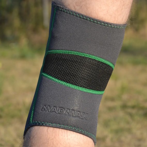 Наколенник MadMax MFA-294 Zahoprene Knee Support Dark Grey/Green M (MFA-294_M), Размер: M, изображение 4