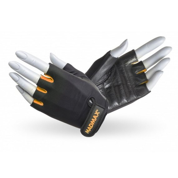 Рукавички для фітнесу MadMax MFG-251 Rainbow Orange M (MFG-251-ORG_M), Розмір: M, Колір: Чорний/Помаранчевий