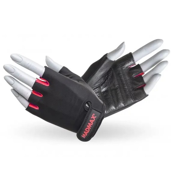 Перчатки для фитнеса MadMax MFG-251 Rainbow Rubine Red M (MFG-251-RED_M), Размер: M, Цвет: Чёрный/Красный