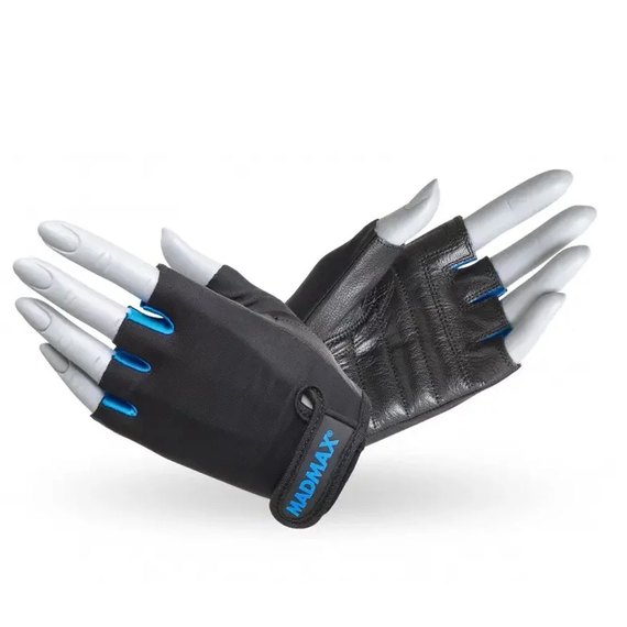Перчатки для фитнеса MadMax MFG-251 Rainbow Turquoise M (MFG-251-TRQ_M), Размер: M, Цвет: Чёрный/Голубой