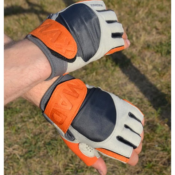 Перчатки для фитнеса MadMax MFG-850 Crazy Grey/Orange XXL (MFG-850_XXL), Размер: XXL, изображение 7