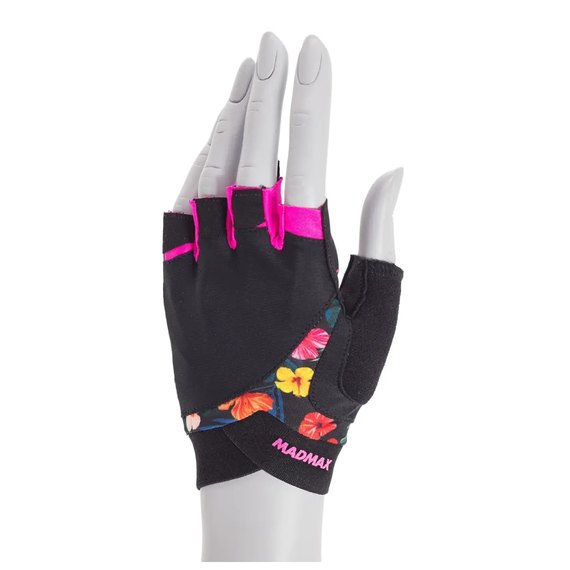 Перчатки для фитнеса MadMax MFG-770 Flower Power Gloves Black/Pink S (MFG-770_S), Размер: S, изображение 2