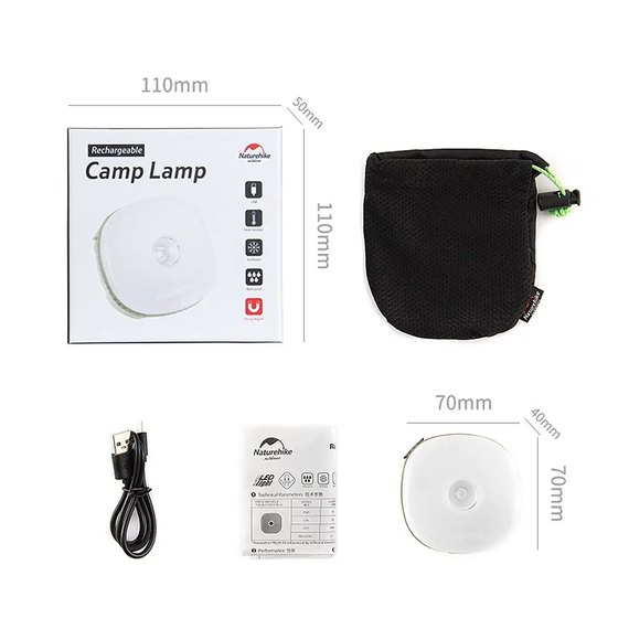 Кемпінговий ліхтар Naturehike D300 USB NH16D300-C Green (6927595774120), Колір: Green, зображення 3