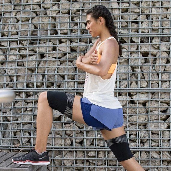 Компрессионные рукава до бедра Reebok Compression Thigh Sleeve черный M (RRSL-13524), Размер: M, изображение 2