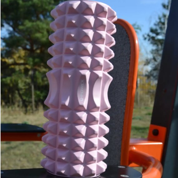Массажный роллер U-Powex EVA foam roller 33x14 см Type 2 Pink (UP_1010_T2_Pink), Цвет : Розовый, изображение 4