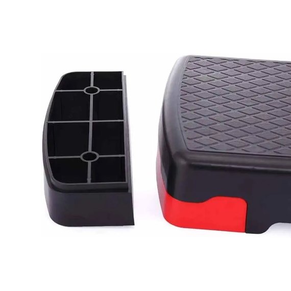 Степ-платформа PowerPlay 4328 2 уровня 10-15 см By Step Чорно-червона (PP_4328_(2)_Black/Red), зображення 3