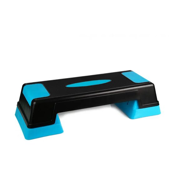 Степ-платформа PowerPlay 4329 3 уровня 12-17-22 см Profi Step Черно-голубая (PP_4329_(3)_Black/Blue), изображение 5