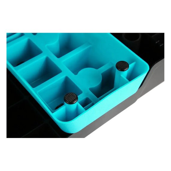 Степ-платформа PowerPlay 4329 3 уровня 12-17-22 см Profi Step Черно-голубая (PP_4329_(3)_Black/Blue), изображение 7