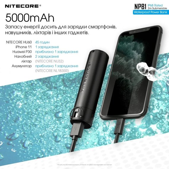 Повербанк Nitecore NPB1 18W 5000mAh (6-1361_1), изображение 10