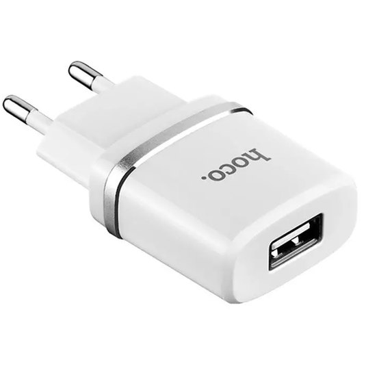 Зарядний пристрій Hoco C11 1USB, 1А White (000000103), зображення 4