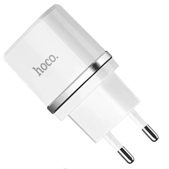 Зарядное устройство Hoco Micro Cable C12 2USB, 2.4А White (000000112)