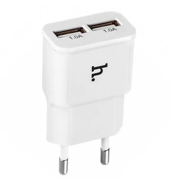Зарядний пристрій  Hoco UH202 2USB, 2.1A White (000001584), зображення 2