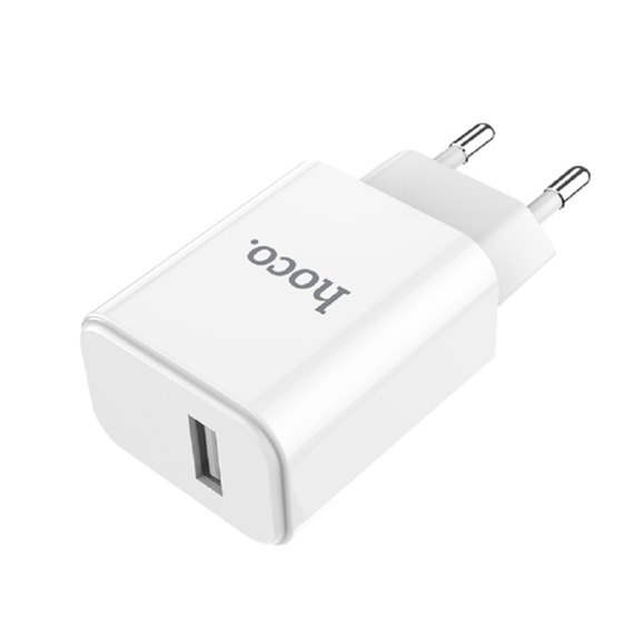 Зарядное устройство Hoco Victoria C61A 1USB, 2,1A White (000001960), изображение 3