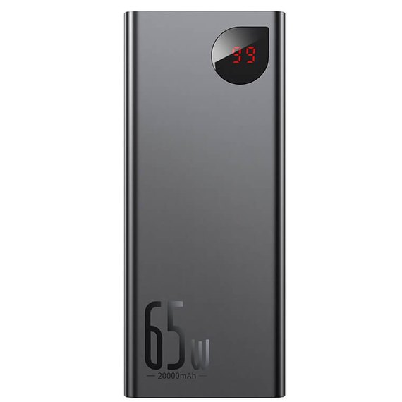 Повербанк Baseus Adaman Metal Digital Display 20000 mAh 65W Black (PPIMDA-D01), Цвет : Чёрный