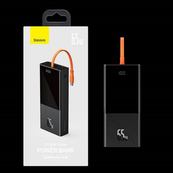 Повербанк Baseus Elf Digital Display 20000 mAh 65W Black (PPJL000001), зображення 15
