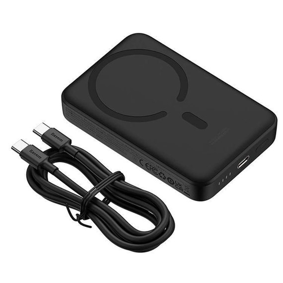 Повербанк Baseus Magnetic Mini Wireless Fast Charge 10000 mAh 30W Black (000010150), Ёмкость: 10 000 mAh, Цвет : Black, Мощность : 30 Вт, изображение 6