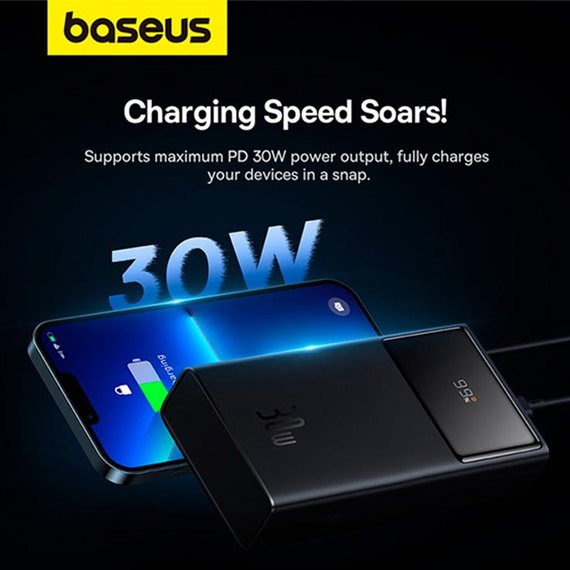 Повербанк Baseus Star-Lord Digital Display Fast Charging 10000 mAh 30W Black (000010152), изображение 8