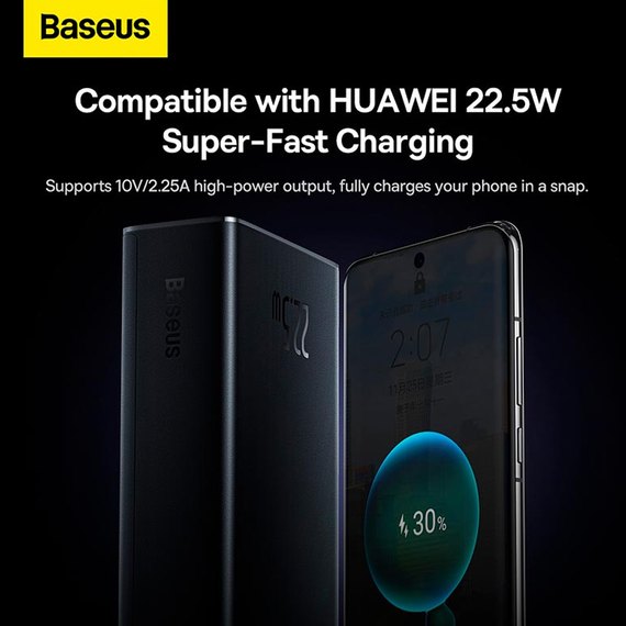 Повербанк Baseus Star-Lord Digital Display Fast Charging 30000 mAh 22.5W Black (000010156), изображение 9