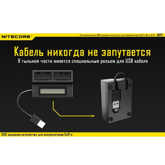 Зарядное устройство Nitecore UGP3 для GoPro Hero3/3+ (6-1162), изображение 15
