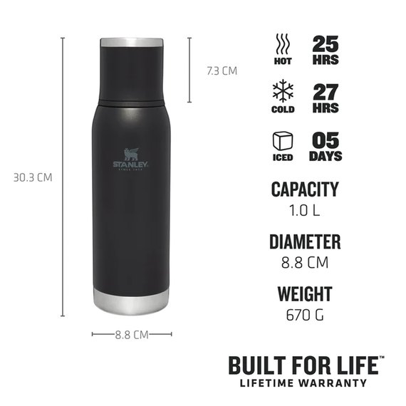 Термос Stanley Adventure To-Go Black 1 л (1210001904125), Колір: Black, зображення 2