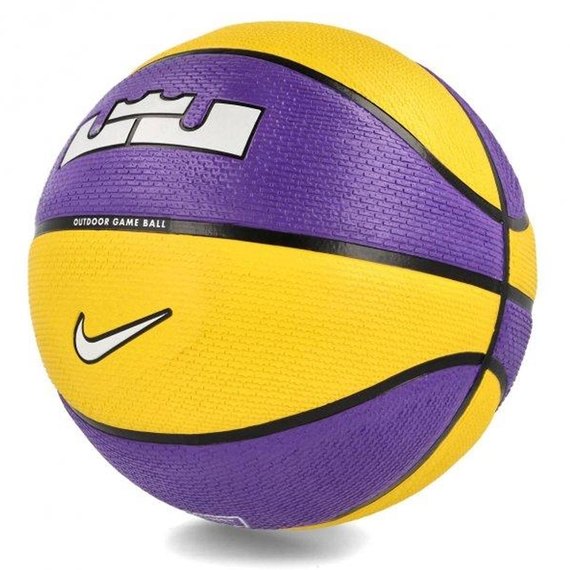 Мяч баскетбольный Nike PlayGround 2.0 8P L James Deflated Court Purple/Amarillo/Black/White size 7 (N.100.4372.575.07), изображение 3