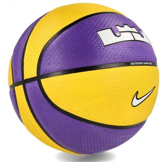 Мяч баскетбольный Nike PlayGround 2.0 8P L James Deflated Court Purple/Amarillo/Black/White size 7 (N.100.4372.575.07), изображение 4