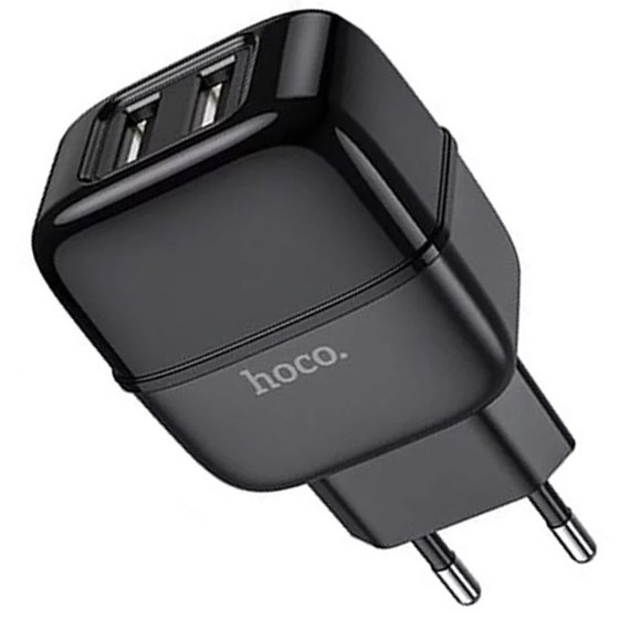 Зарядное устройство Hoco Lightning cable Highway C77A 2USB, 2.4A Black (000004778), Цвет: Black