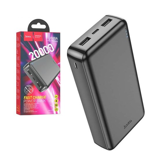 Повербанк HOCO High-ranking J100A 20000 mAh Black (6931474783585), Цвет : Чёрный, изображение 4