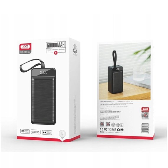 Повербанк XO PR159 60000 mAh Black (6920680828364), зображення 7