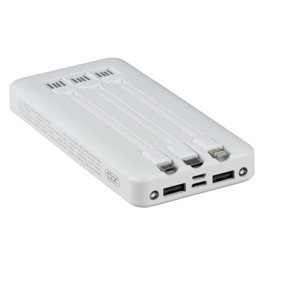 Повербанк XO PR162 with emergency lighting 10000 mAh White (6920680829842), зображення 4