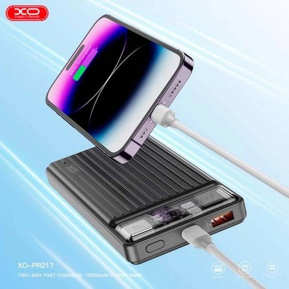 Повербанк XO PR217 10000 mAh Grey (6920680846146), изображение 3