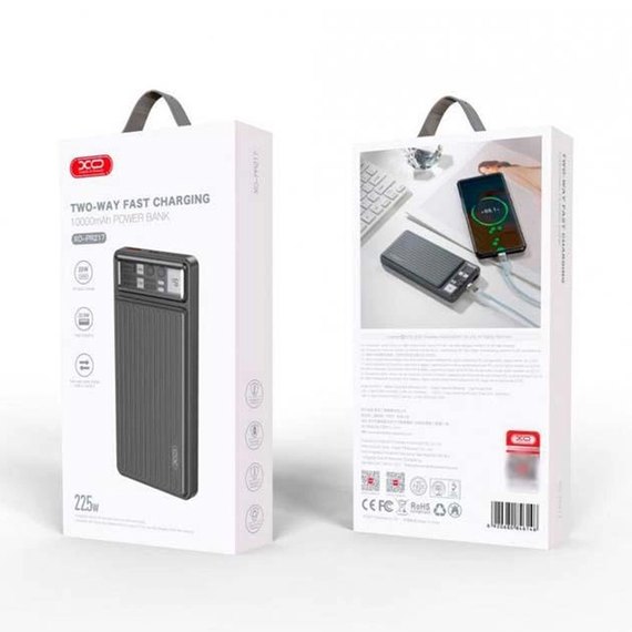 Повербанк XO PR217 10000 mAh Grey (6920680846146), изображение 4