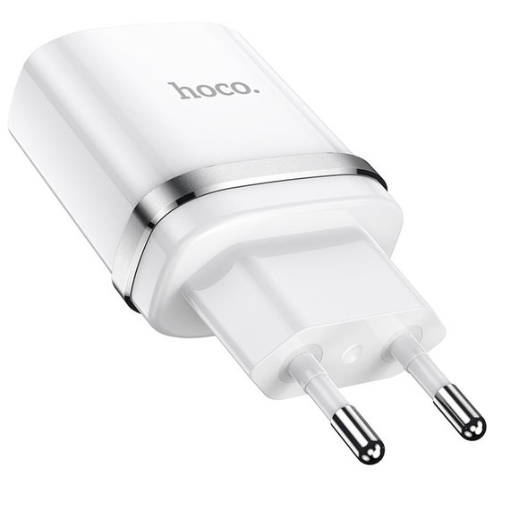 Зарядное устройство Hoco Ardent single port charger N1 1USB, 2.4A, 12W Safety Certified White (000006450), Цвет: White, изображение 2