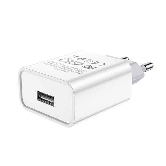 Зарядний пристрій Hoco Asombroso C81A 1USB, 2.1A White (000006088), зображення 3