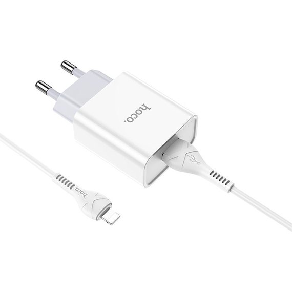Зарядное устройство Hoco Lightning cable Asombroso C81A 1USB, 2.1A White (000006085), изображение 4