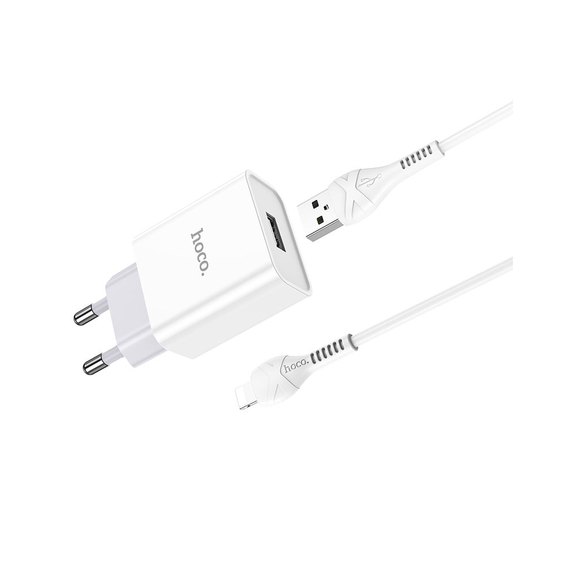 Зарядное устройство Hoco Lightning cable Asombroso C81A 1USB, 2.1A White (000006085), изображение 6