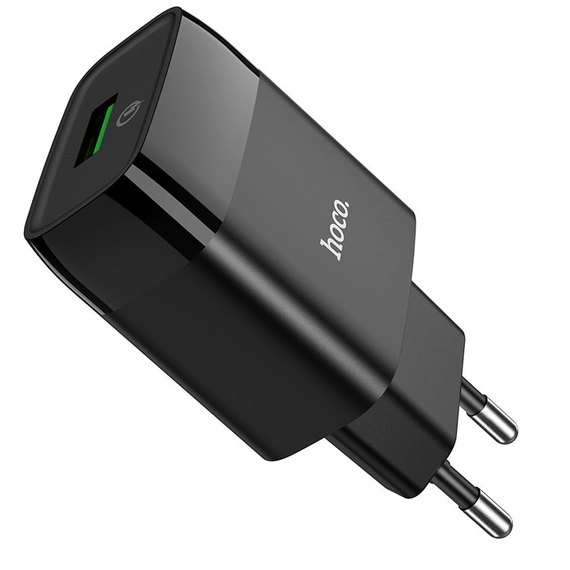Зарядное устройство Hoco Micro USB cable Glorious charger set C72Q 1USB, QC3.0/FCP/AFC, 3A, 18W Black (000006437), Цвет: Black