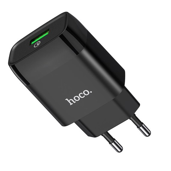 Зарядное устройство Hoco Micro USB cable Glorious charger set C72Q 1USB, QC3.0/FCP/AFC, 3A, 18W Black (000006437), Цвет: Black, изображение 3