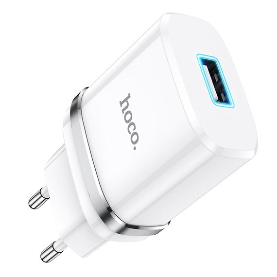 Зарядное устройство Hoco Type-C Cable Ardent charger set N1 1USB, 2.4A, 12W Safety Certified White (000006448), Цвет: White, изображение 3