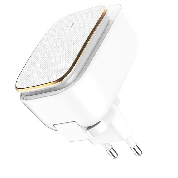 Зарядний пристрій Ldnio Type-C USB Cable Touch Light A2205 2USB, 2.4A White (000005659)