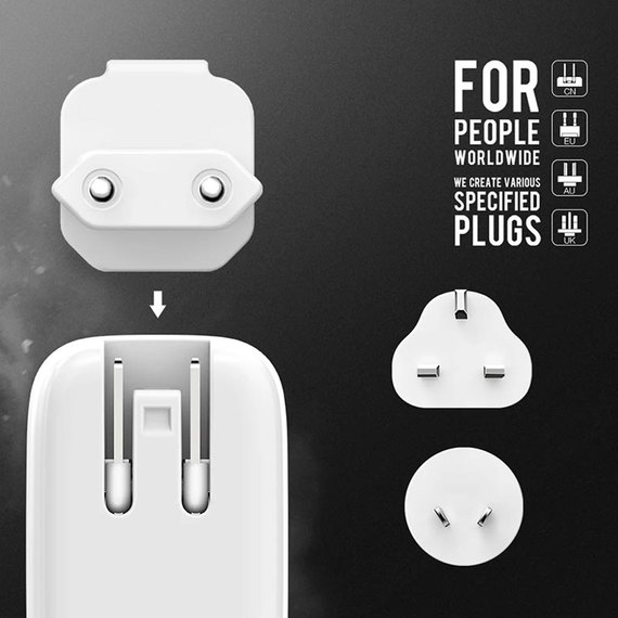 Зарядний пристрій Ldnio Type-C USB Cable Touch Light A2205 2USB, 2.4A White (000005659), зображення 3