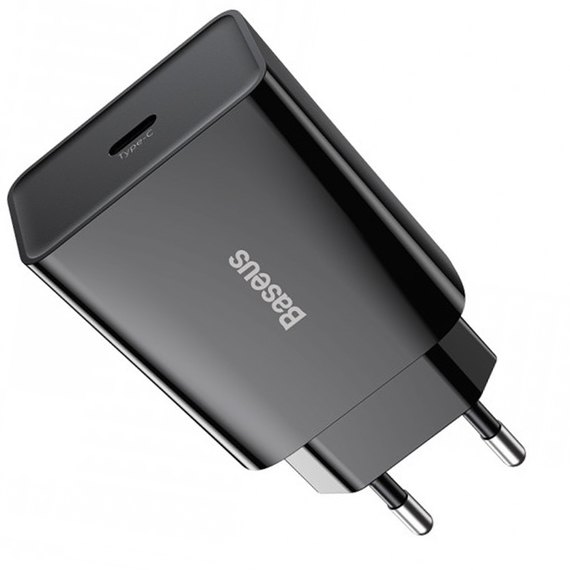 Зарядное устройство Baseus Speed Mini Quick Charger 1C 1Type-C, PD/QC,20W, 3A Black (000007515)
